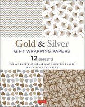 Gold & Silver Gift Wrapping Papers - 12 Sheets: 18 X 24 Inch (45 X 61 CM) Wrapping Paper