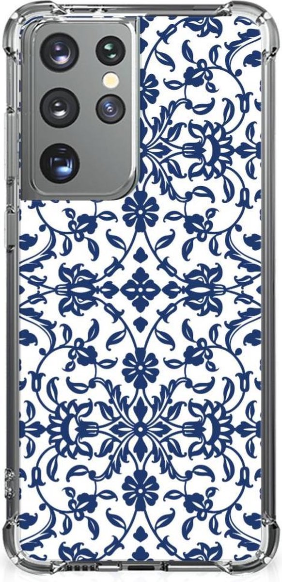 Samsung Galaxy S21 Ultra Case Flower Blue