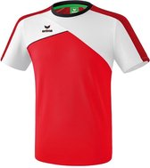 Erima Premium One 2.0 T-Shirt Kind Rood-Wit-Zwart Maat 140