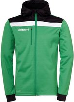 Uhlsport Offense 23 Multi Hood Jacket Groen-Zwart-Wit Maat L