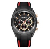 BiDen - Heren Horloge - Zwart/Rood - Ø 45mm (productvideo)