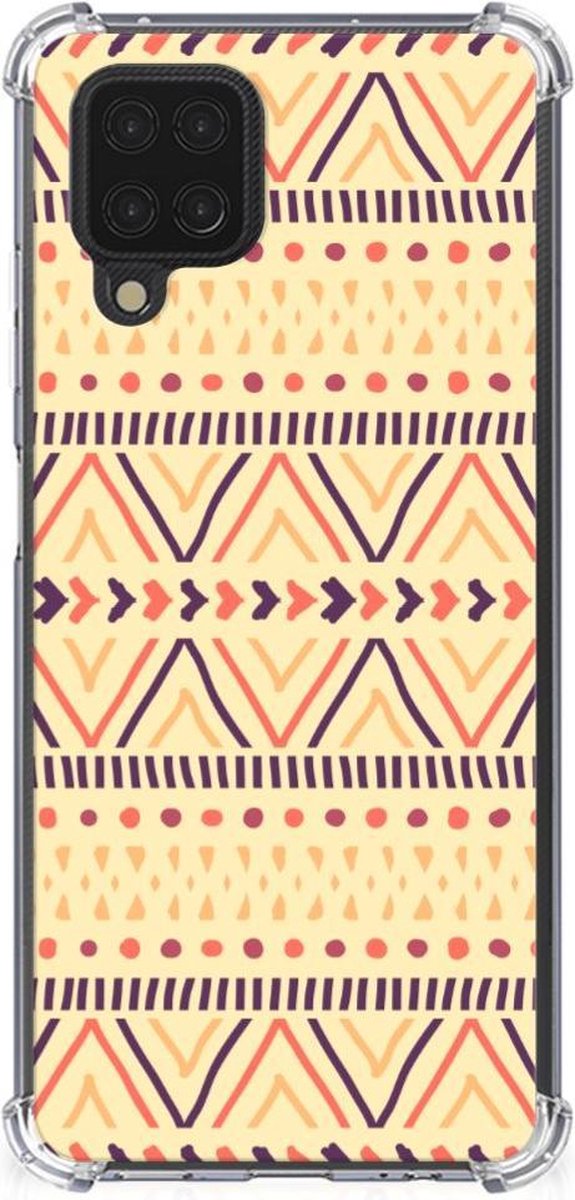 Samsung Galaxy A12 Doorzichtige Silicone Hoesje Aztec Yellow