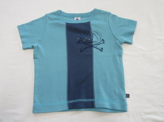 petit bateau , jongens , t-shirt korte mouw , blauw ,  6 jaar , 114