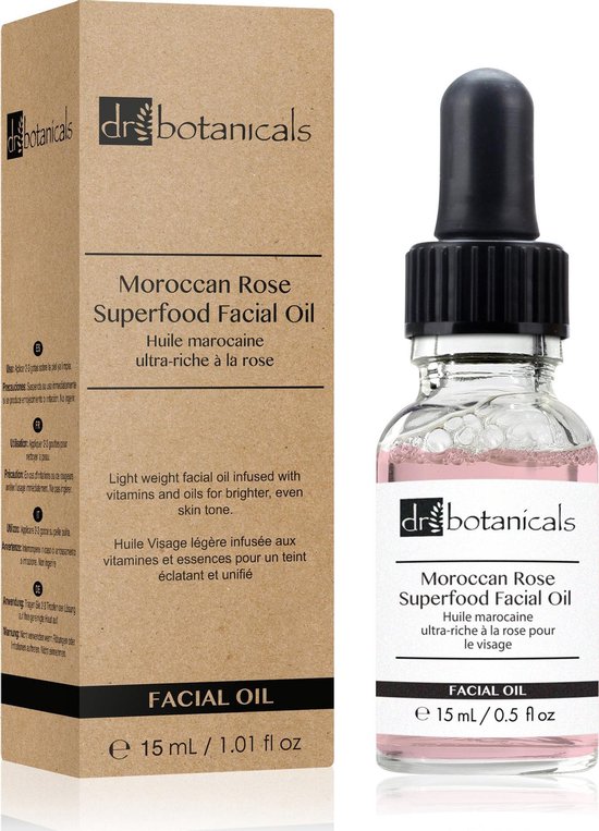Dr Botanicals Moroccan Rose Superfood Facial Oil 15 ml bol