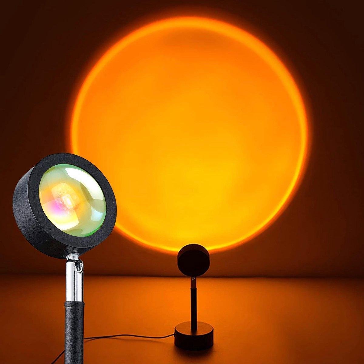 TokS Sunset Lamp Sunset Light Sunset Projector Zwart