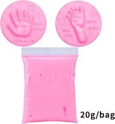 Baby handafdruk - Voetafdruk - Gips - Roze  - Baby milestone - Handafdrukken familie
