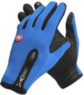 Unisex touchscreen winter thermisch warm fietsen fiets ski- outdoor camping wandelen motorhandschoenen, sport volledige vinger [blauw/s]