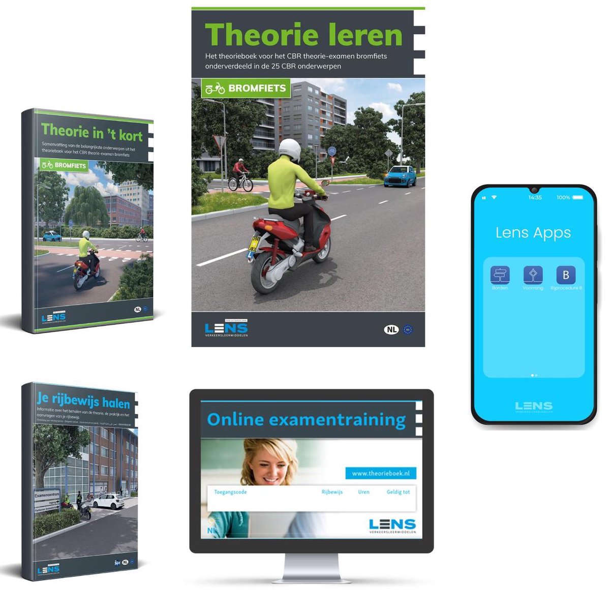Scooter theorie boek 2021 met 50 Online Examens en Samenvatting + Theorieboek Scooter Compleet pakke