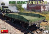 1:35 MiniArt 35303 Soviet Railway Flatbed 16,5 – 18T. Plastic Modelbouwpakket