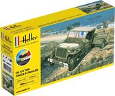 1:72 Heller 56997 US 1/4 Ton Truck Trailer - Starter Kit Plastic Modelbouwpakket