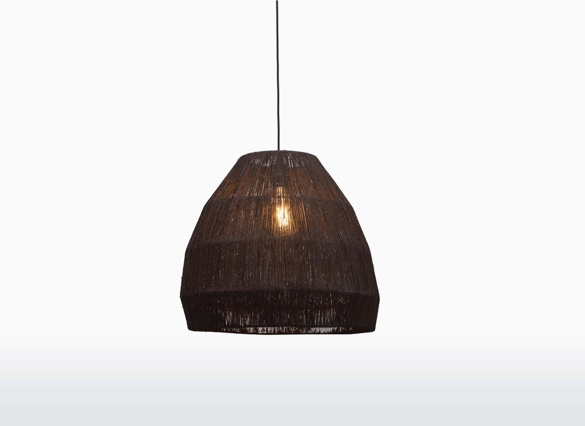 Hanglamp - IGUAZU - Conisch - Zwart Jute - Large (60x50cm)