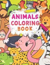 Animals Coloring Book: 100 Animals for Toddler Coloring Book: Easy and Fun Educational Coloring Pages of Animals for Little Kids Age 3-5, 5-8