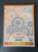 Color by shades geel oranje, kleurboek, 40 pagina's