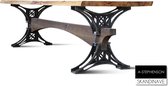A-STEPHENSON - Eettafel - Diner tafel - Acaciahout  - Massief - Houten - Metalen Poten- Industrieel Design - 300x90x75 cm
