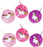Eenhoorn Pluche Kussentje Unicorn 10 Cm | 6 stuks