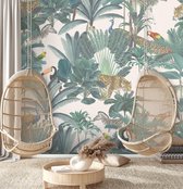 Behang Royal palms - off white 280 x 280 cm (b x h)
