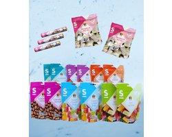 SWEET-SWITCH® - Candy Crush Box - Mix van Snoep - Snoep Pakket - Cadeau - Cadeaupakket - Suikerarm - Suikervrij - 17 producten