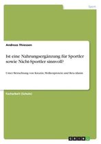 Ist eine Nahrungsergänzung  für Sportler sowie Nicht-Sportler sinnvoll?
