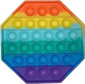 Pop it Fidget Toy Regenboog - Bekend van TikTok - Hexagon - Rainbow