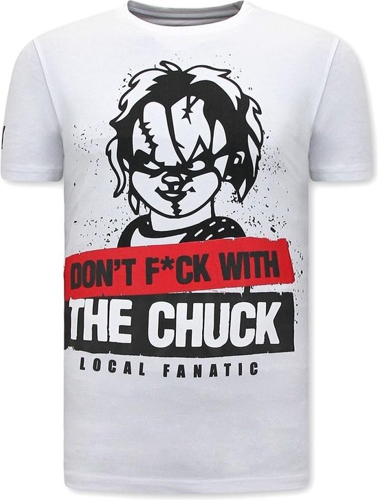 Local Fanatic Chucky T-shirt Hommes - Wit - Tailles: S