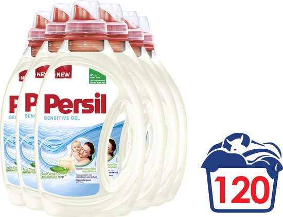 Persil Sensitive Gel - Vloeibaar Wasmiddel - Baby en Gevoelige Huid - Voordeelverpakking - 6 x 20 wasbeurten - Persil