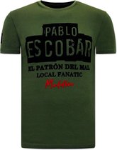 T shirt Heren met Print - El Patron - Groen