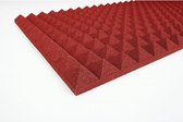 Geluidsisolatie Piramide Rood Gekleurd 100x50x3cm