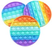 Snap en Pop it Fidget Toys - Regenboog Rond - Anti Stress (3 stuks) - Rage van 2021
