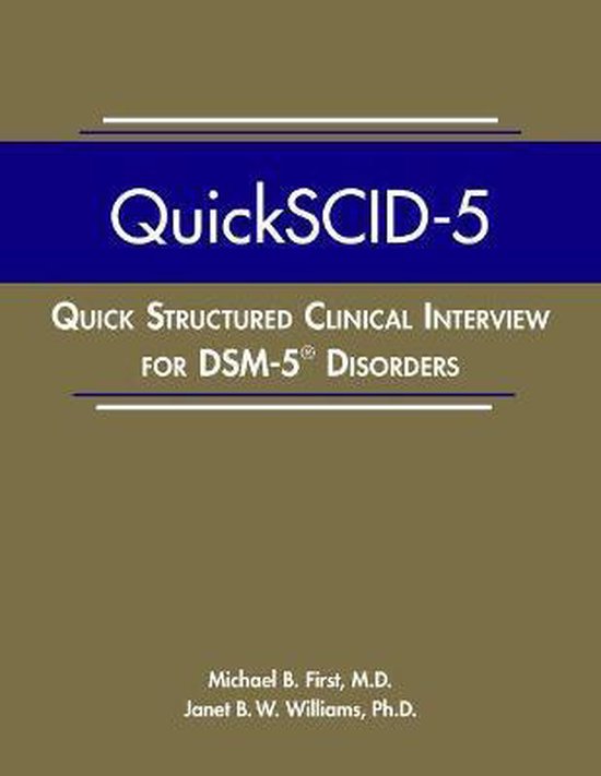 Foto: Quick structured clinical interview for dsm 5 disorders quickscid 5 