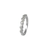 Silventi 943282305-54 Zilveren Ring - Dames - Zirkonia - Maat 54 - Rhodium - Zilver