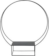 Ring op voet | metaal | zwart | 59x19x67cm