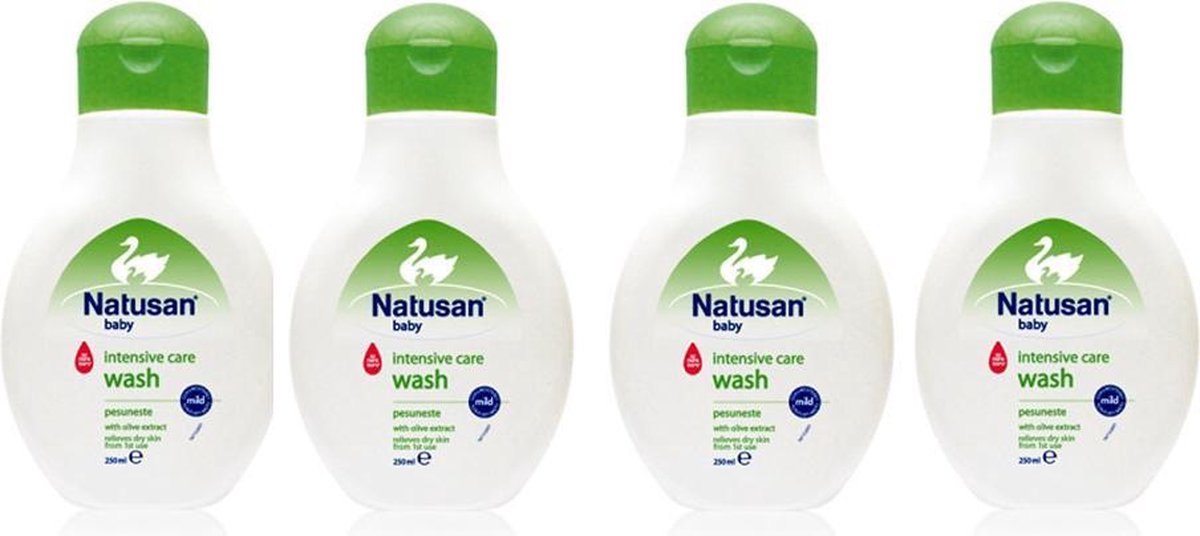 Natusan Baby Intensive Care Wash Voordeelbox - 4 x 250 ml | bol.com