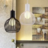 Ronde ijzeren hanglamp 200x235mm zwart
