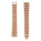 KRAEK Rosé Goud Staal - horlogebandje met quick release - Rosé gouden Schakelband - 16 mm bandje - Easy click - Met inkort set - Stalen Armband