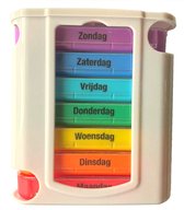 Inuk - Stevige Pillendoos Medicijndoos Nederlands  -   7 dagen 4 dagdelen - Makkelijk sorteren Duidelijke kleurverschil - Supplementendoos - Dagcompartiment los mee te nemen - Ster
