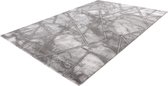 Marmaris Vloerkleed Superzacht Shiny 3D effect Marmer Vloer kleed Tapijt Karpet  160x230 Zilver