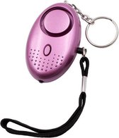 Alarm - professioneel - roze zakalarm - veiligheid - 130 decibel - sleutelhanger - met ingebouwd LED lampje