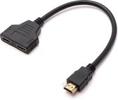 NÖRDIC SGM-143 HDMI splitter 1 output naar 2 input , 1080p, Zwart