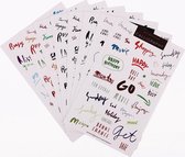 Bullet Journal Stickers 8 Vellen |  Stickers & Decoratie| Dagboek/Agenda/Planner/Notebook |