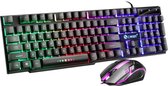 Gaming Keyboard Qwerty, USB, Mechanisch – Game Toetsenbord Met Muis - Muis En Toetsenbord Met Led Verlichting - Gaming Accessoires - Led Verlichting – Spatwaterdicht