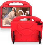P.C.K. Kinderhoesje Rood met steun handvatten geschikt voor Apple iPad AIR 3 (2019)  MET PEN EN GLASFOLIE