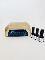 LED-Lamp 36W Gold + 3 Gelpolish Colours