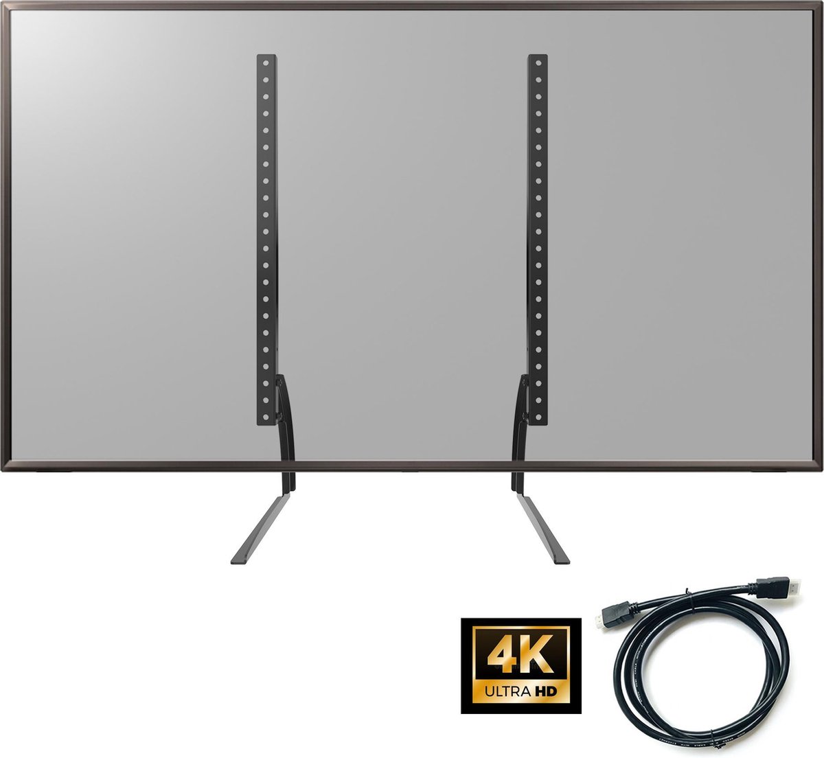 PALMAT® Serie PT4200113 - Universele Tafelblad – TV Standaard – Voetstukbevestiging - Voetstuk Televisiebeugel - 32-65 Inch - VERSA 800 x 600 mm
