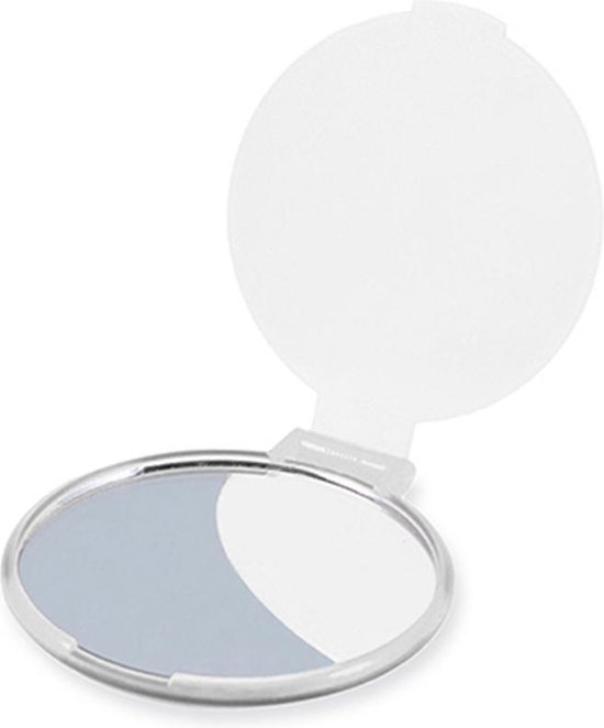 Spiegeltje - mini spiegel - zak spiegel - make up spiegeltje - klapspiegel  – mat wit