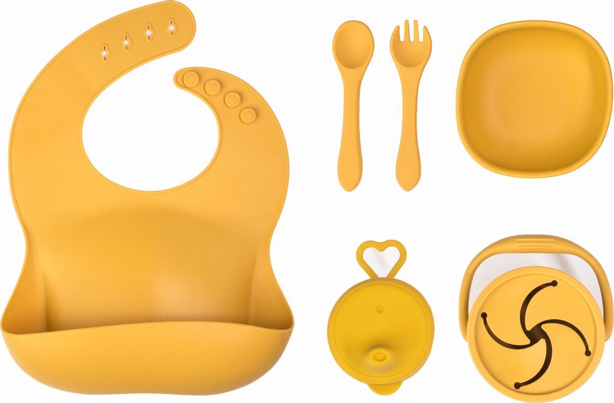 BÉABA, siliconen eetset baby, met zuignap, anti-slip, 4-delig, bord kom glas lepel, gezond en duurzaam silicone, geschikt voor vaatwasser, magnetron, eucalyptus : Beaba