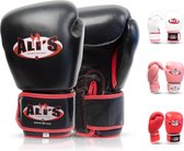 Ali's fightgear bokshandschoenen kinderen zwarte echt leren - 10 oz - S/M