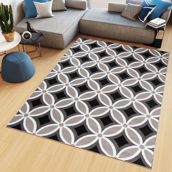 Tapiso Maya Vloerkleed Grijs Modern Laagpolig Tapijten Maat- 250x300