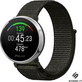 Nylon Smartwatch bandje - Geschikt voor  Polar Unite nylon band - olijfgroen - Strap-it Horlogeband / Polsband / Armband