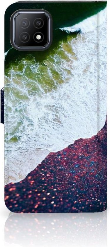 Etuis Portefeuille Compatible avec Cuir Flip Cover Fermeture magnétique pour OPPO A73 5G Coque Espace Mer