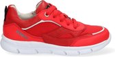 Braqeez 421340-541 Jongens Lage Sneakers - Rood - Leer - Veters